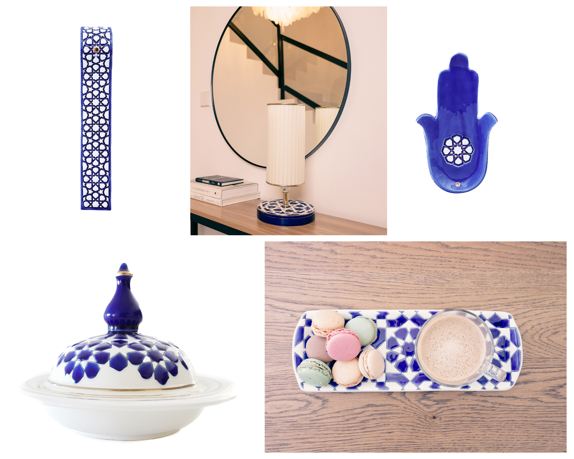 Midnight blue mosaic collection