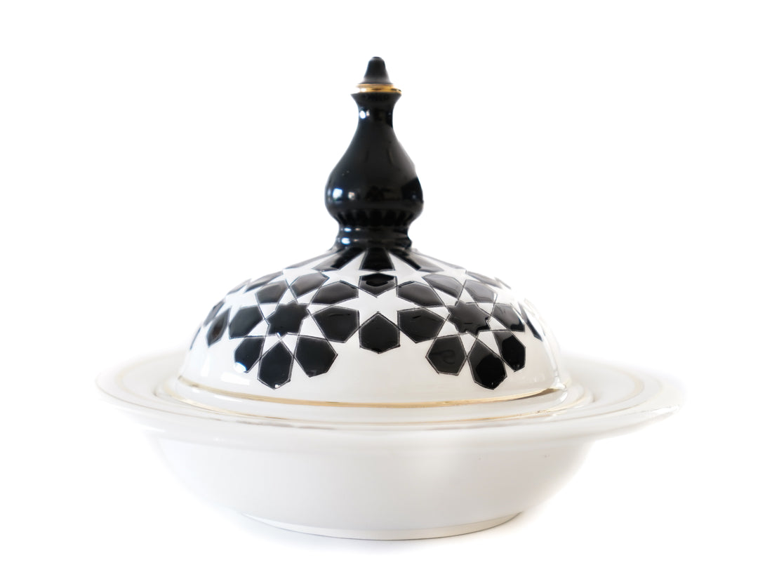 Black &amp; Gold Mosaic Tajine