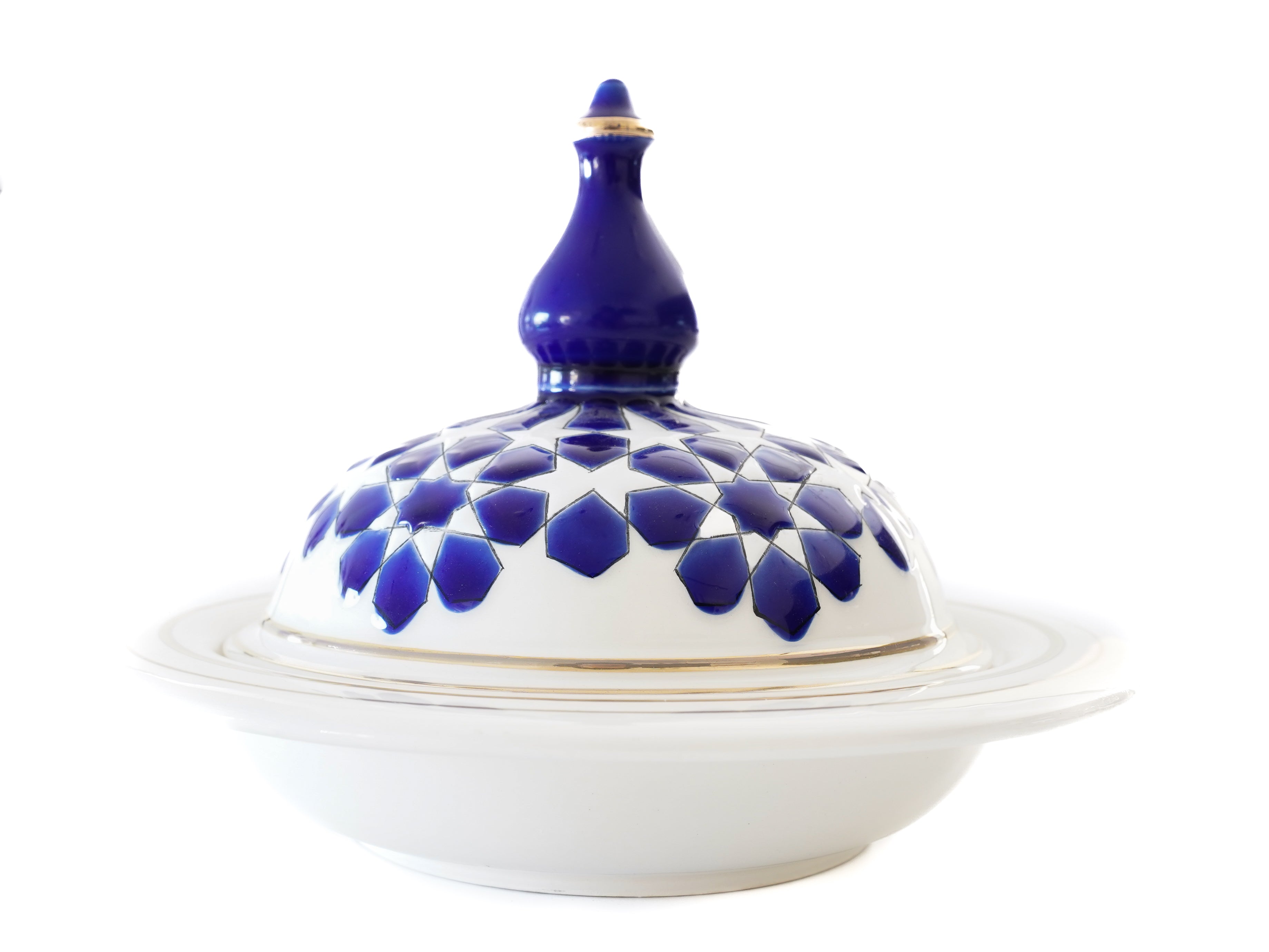 Cobalt &amp; Gold Mosaic Tajine
