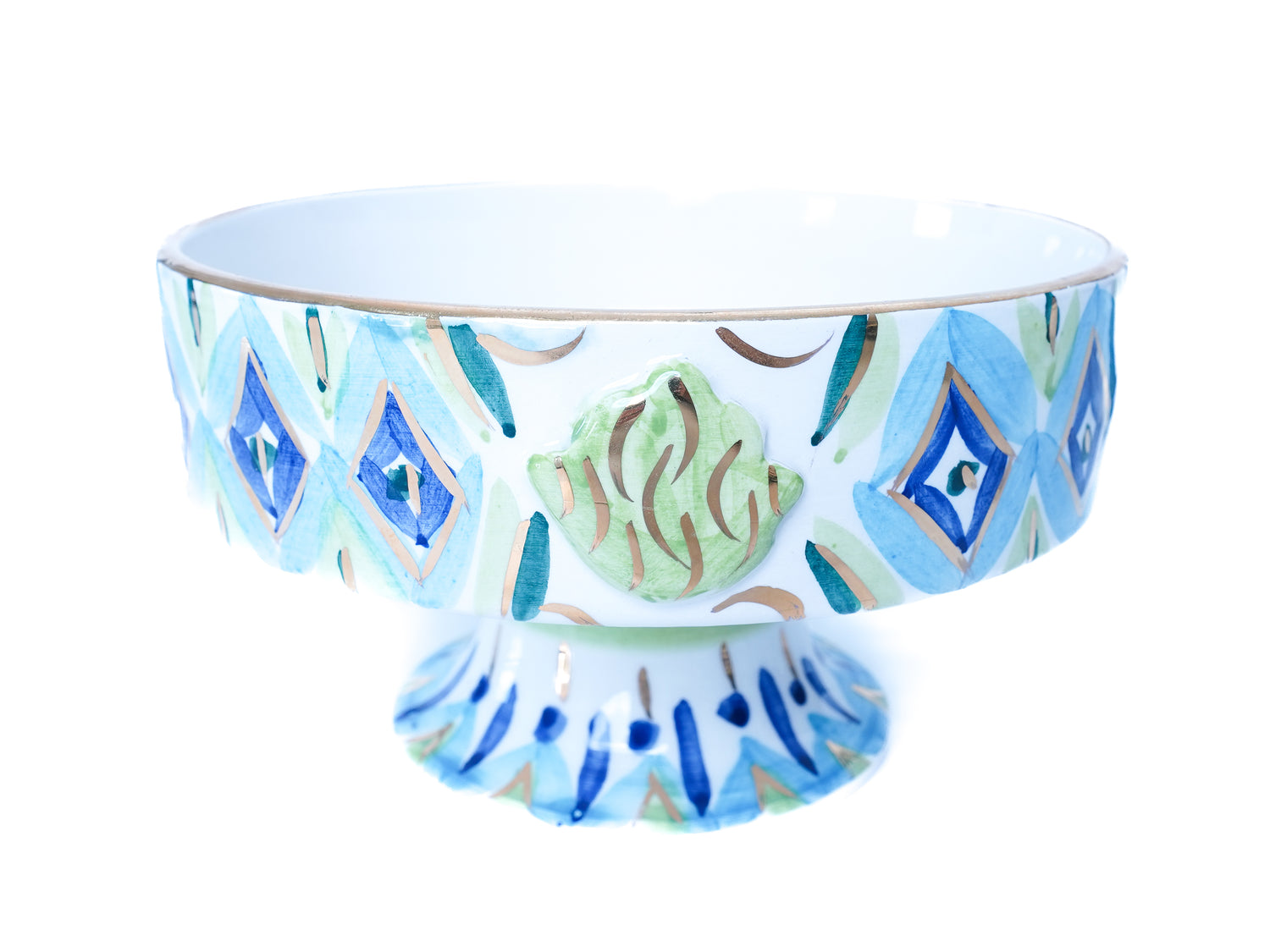 My gold &amp; blue cake stand